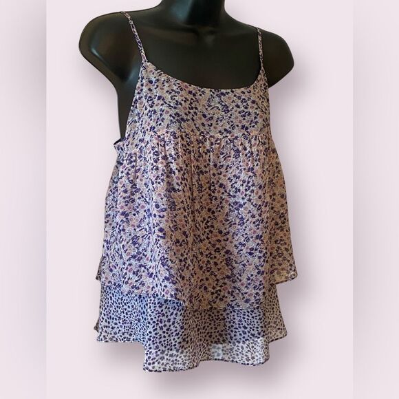 Joie | Joie 100% silk layered camisole tank. Floral cami summer top NWT size S. - Picture 3 of 9